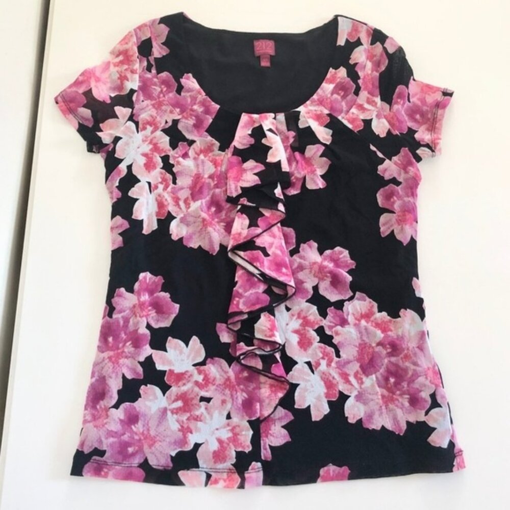 212 Collection Pink Floral Casual Dress Top - Picture 14 of 14